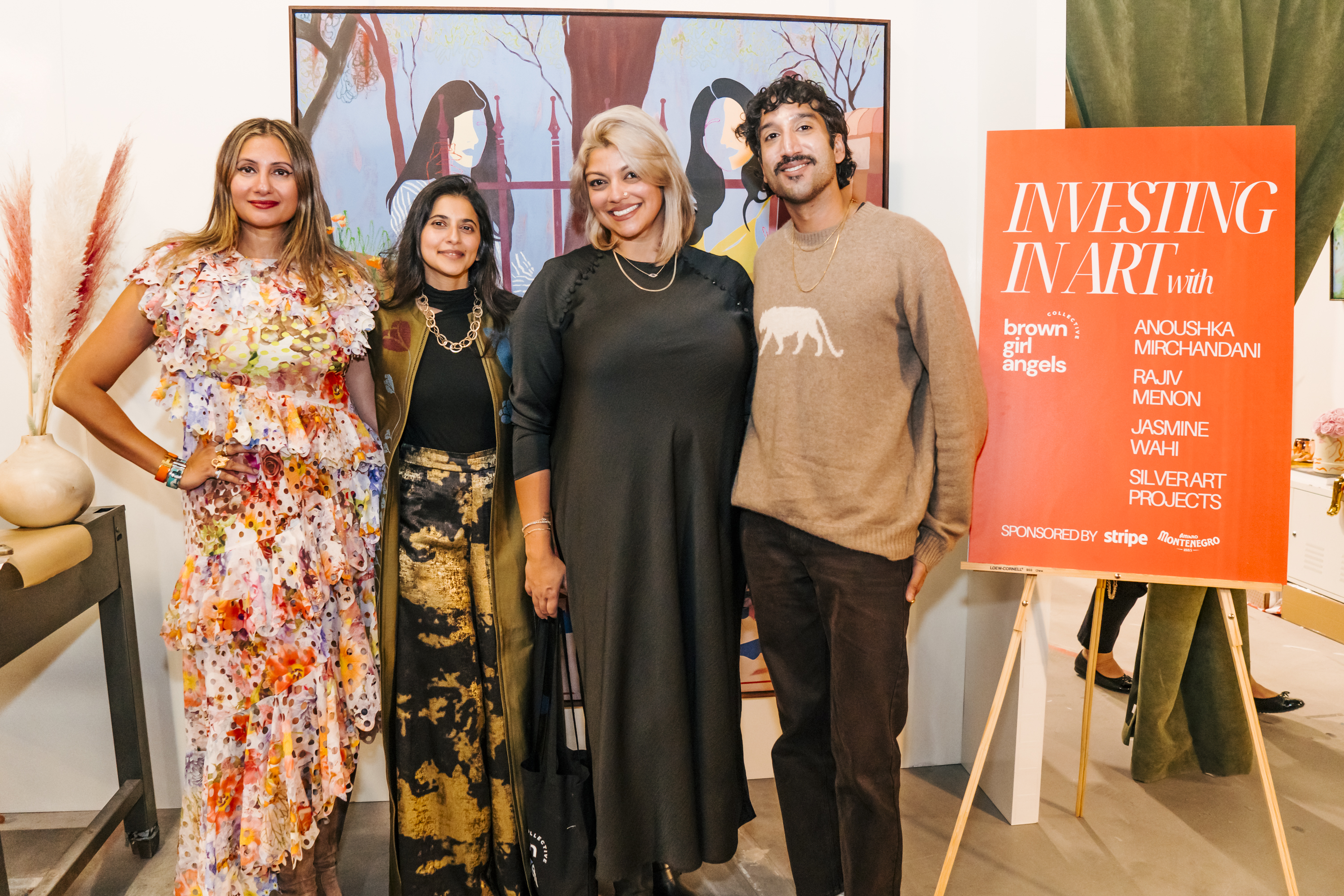 The Investing in Art group portrait alongside the featured artists at NYC Tech Week